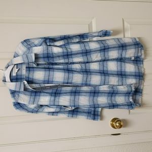 Treasure & Bond Plaid Long Sleeve Button Down Shirt